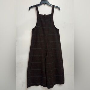 Forever 21 plaid thin strap jumpsuit  office one piece layering cropped culotes